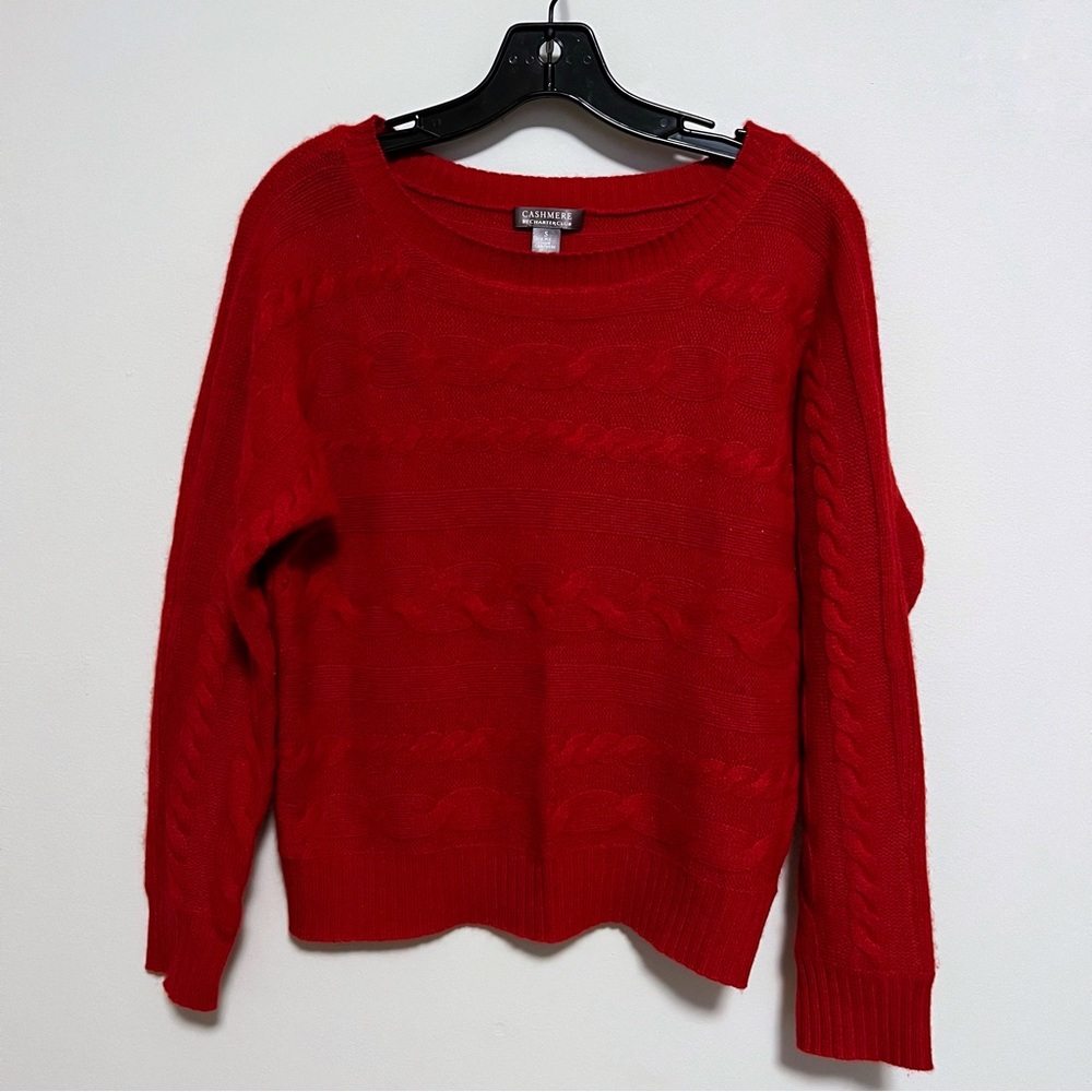 Red Cashmere Knit Sweater